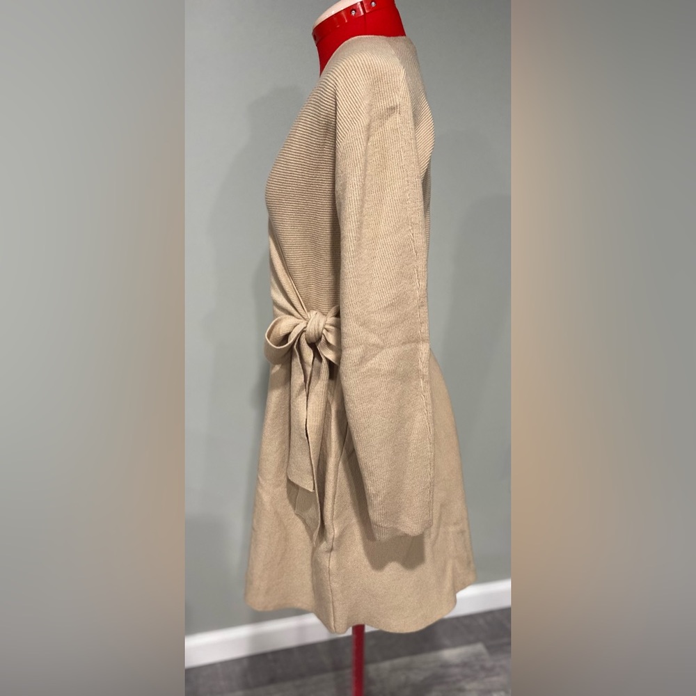 Long Sleeve Wrap Sweater Dress - Picture 7 of 12